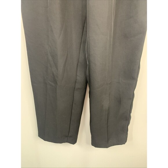 Zara High Rise Paperbag Wide Leg Black Trouser Pants Stretchy Size Small W27 L27 - Picture 3 of 9